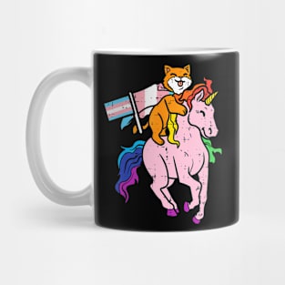 Transgender Flag Cat Unicorn Trans Pride  Lgbt Mug